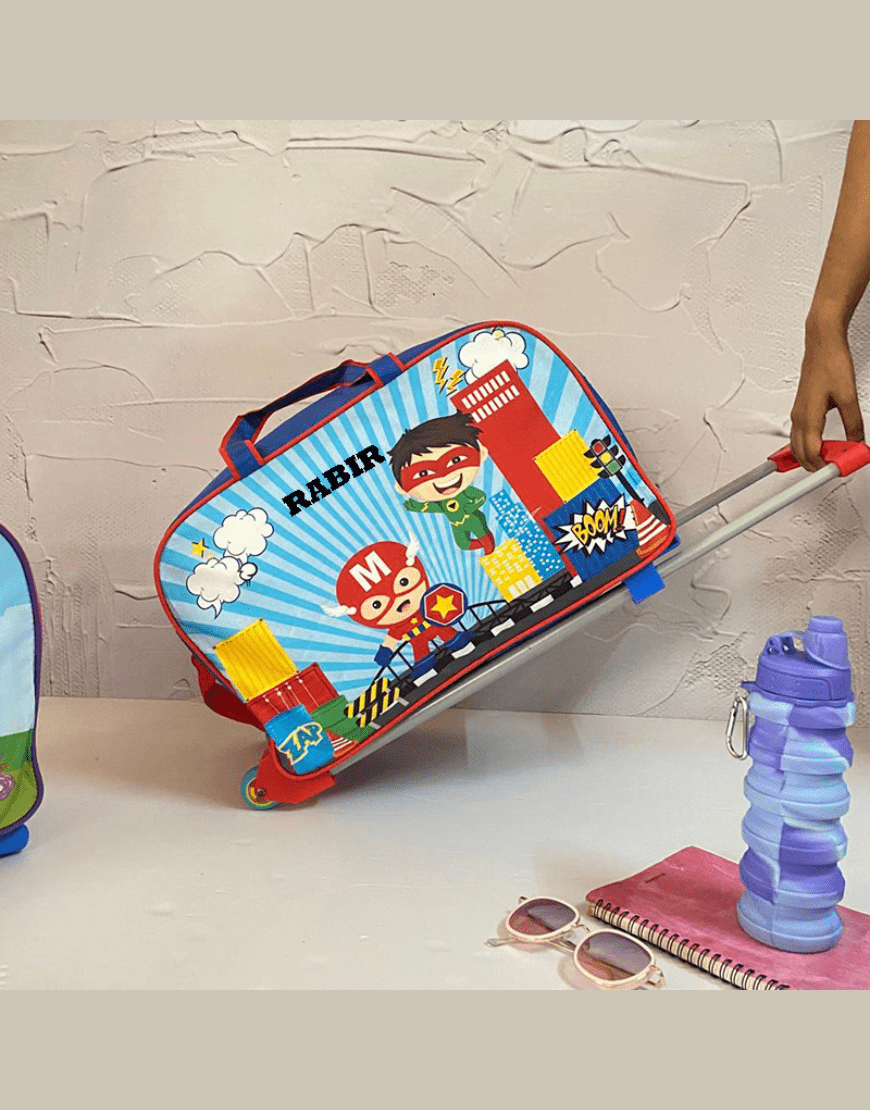 Customizable Trolley Bags for kids- Superhero
