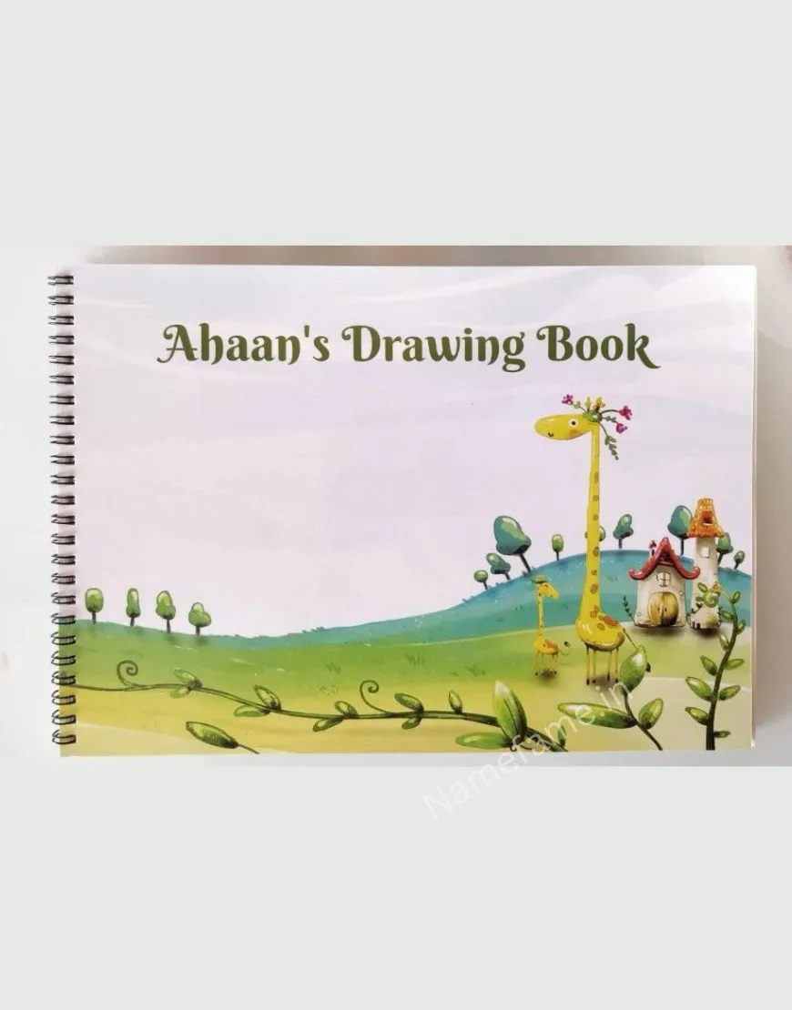 Personalized Drawing book for kids – Giraffe