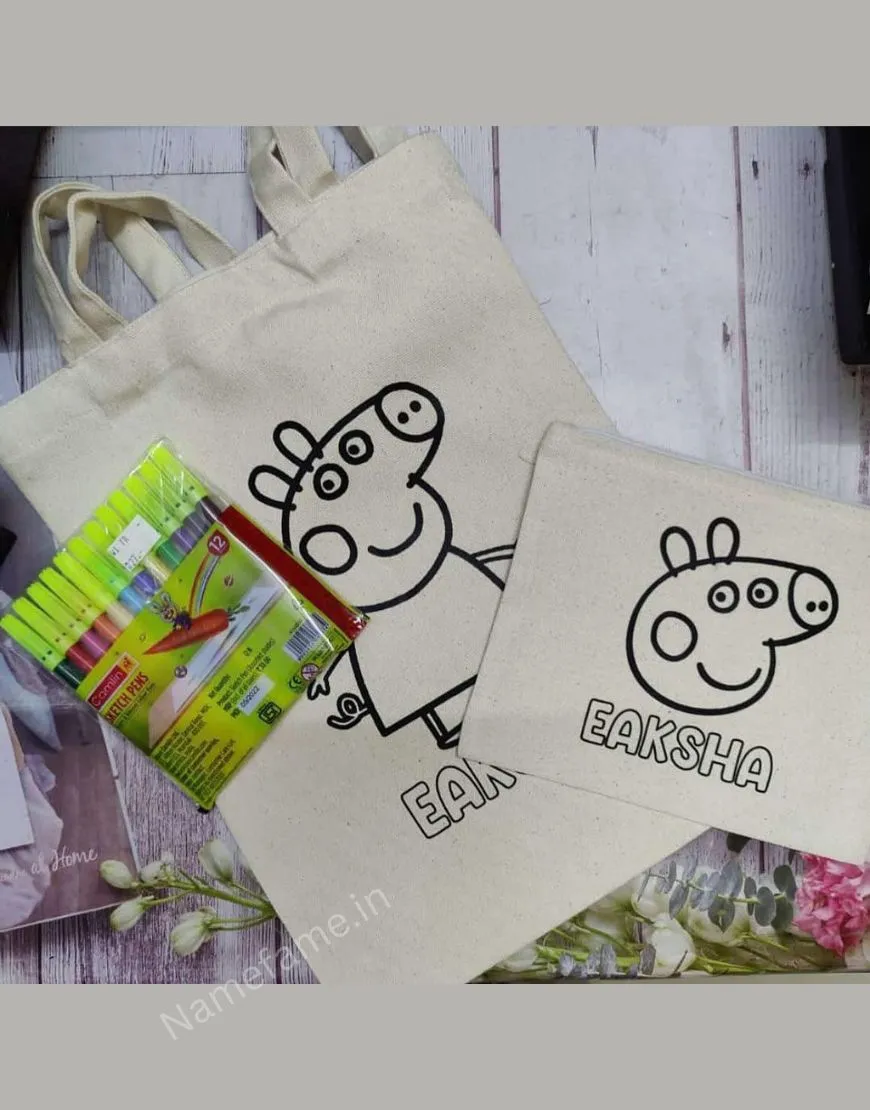 Personalized DIY Kit, Color Your Own Bag