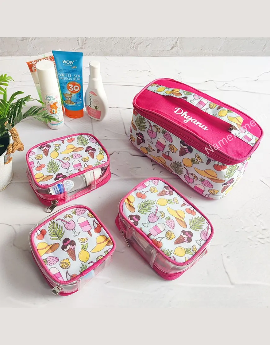 Personalized Toiletry pouch combo – Summer
